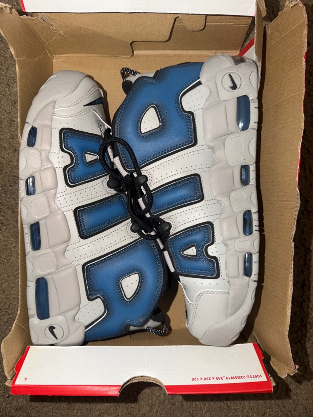 Nike Air More Uptempo Sneakers - grey/ industrial Blue size 9.5